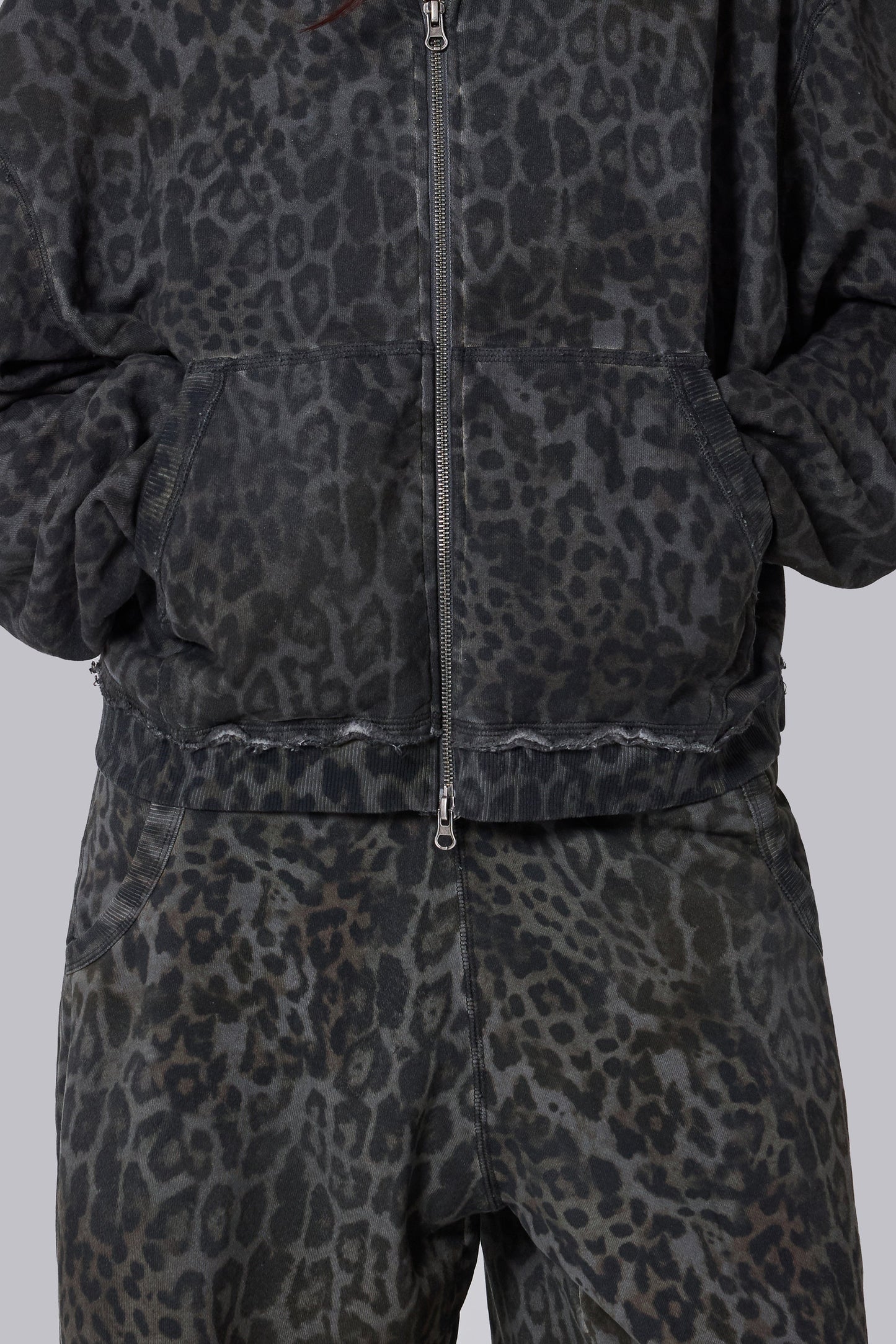 Charcoal Leopard Monster Joggers